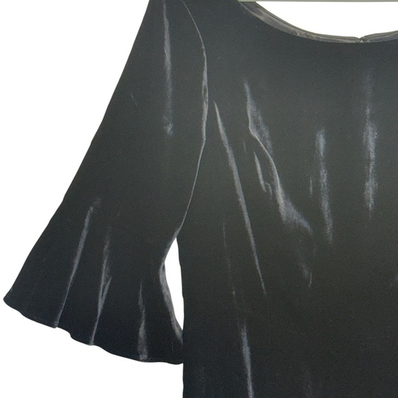 Boden Aubrey Black Velvet Flounce Dress. Size 4P - Picture 5 of 15
